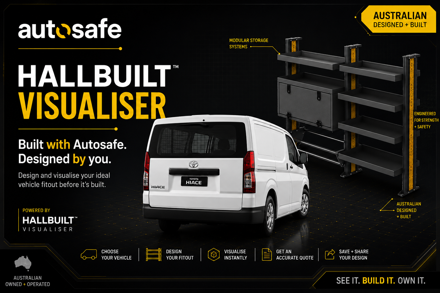Autosafe Vehicle Fitout Configurator powered by HallBuilt Visualiser